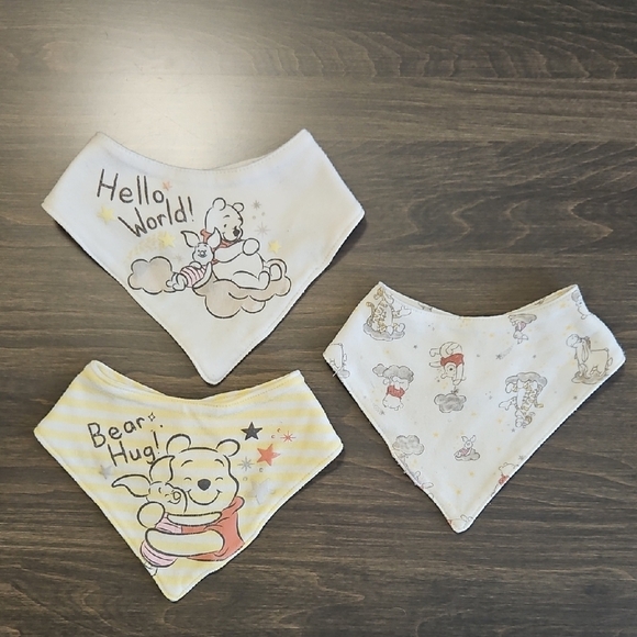 Disney Baby Winnie the Pooh Apron Bib Set (3 pcs) - Picture 1 of 8